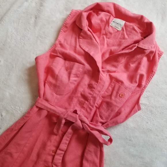 Vintage Dresses & Skirts - Vintage 90s pink button down maxi dress A2